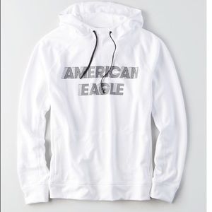 American Eagle Mens Hoodie White Reflective